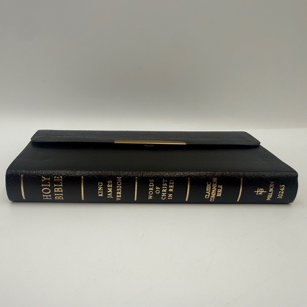 Thomas Nelson KJV Classic Companion Bible Black Bonded Leather Gold Tab 1024S